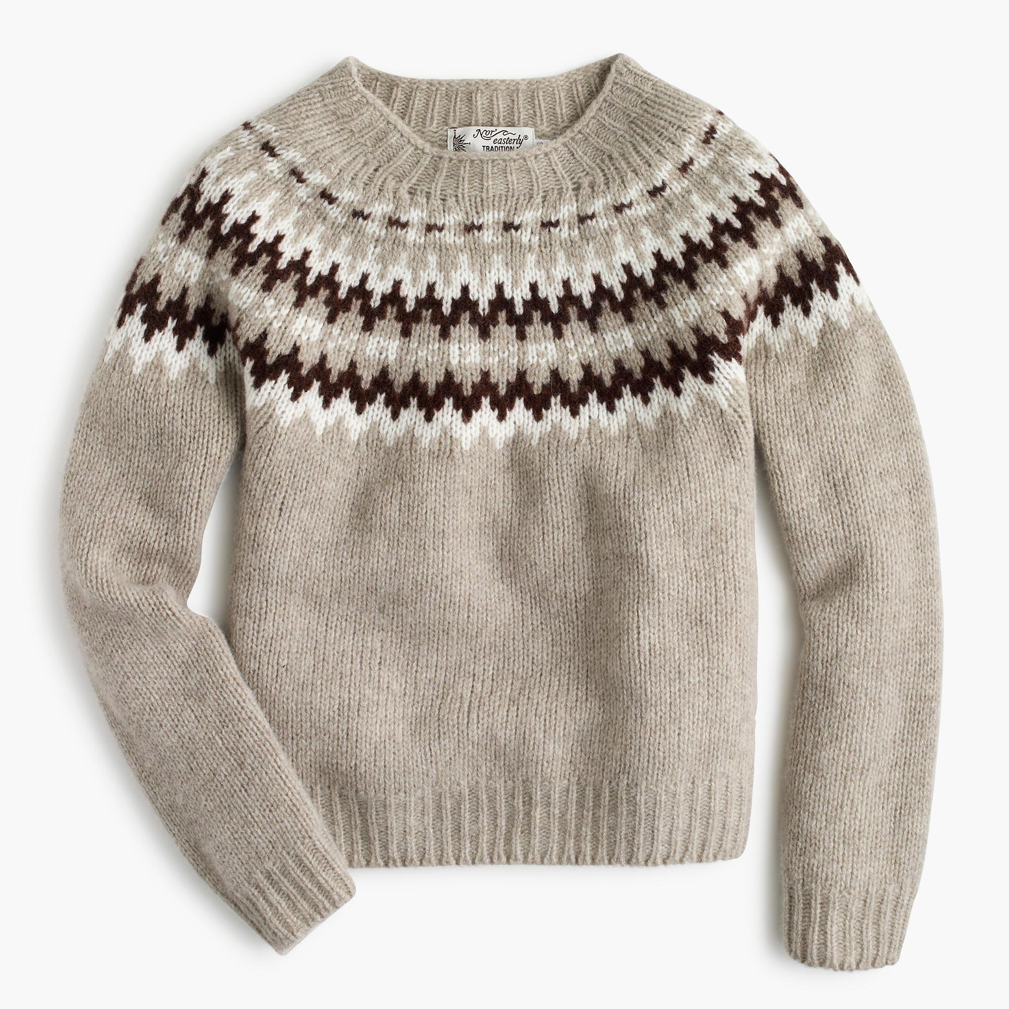 J.Crew Wool Harley Of Scotland Nor'easterly Sweater in Natural Lyst